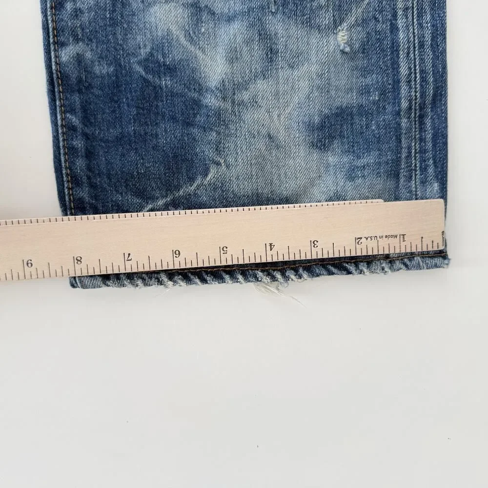 PRPS Jeans Mens 33x35 Distressed Barracuda Fade Whisker Button Fly Made In Japan